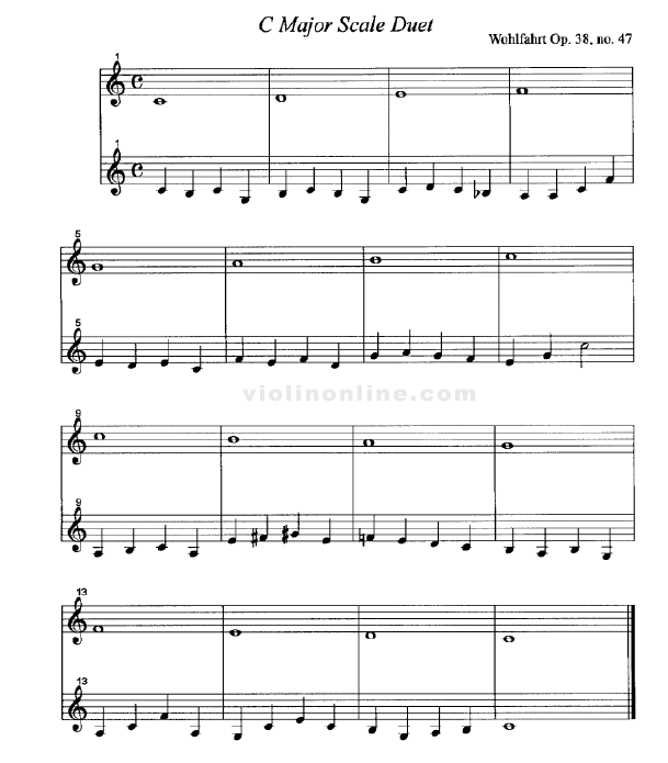 C Major Scale Duet