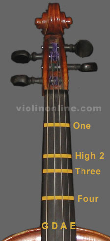 Violinonline Fingerboard Chart