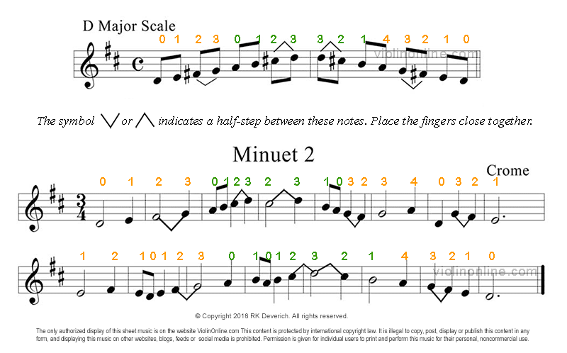 Violin finger pattern two.