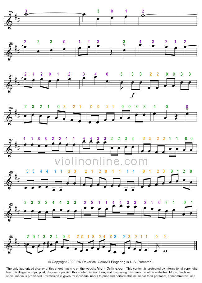 brandenburg p.2 colorall fingering