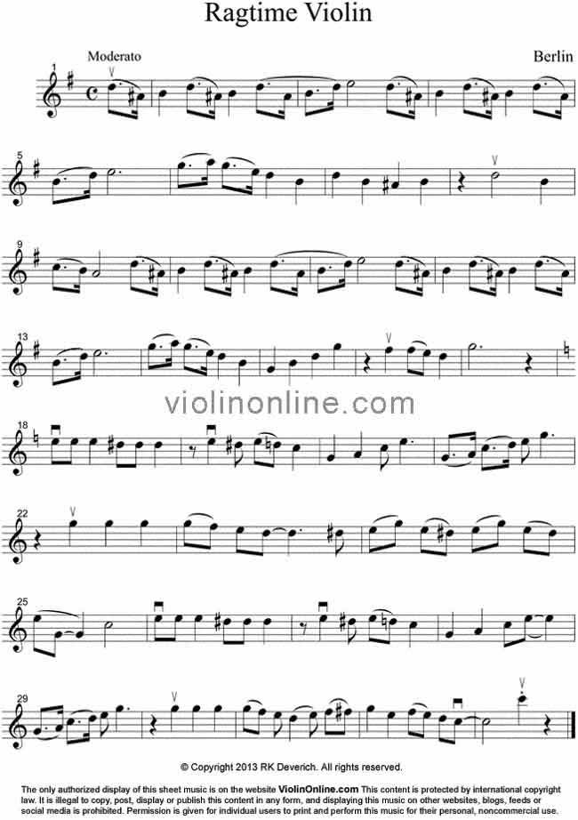 ragtime violin